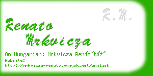 renato mrkvicza business card